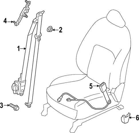 Front Seat Belts for 2024 INFINITI QX55 #0