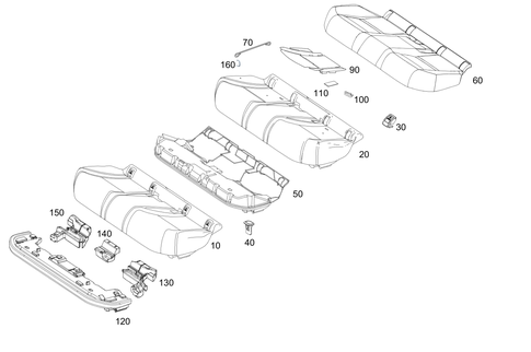 Rear Cushion for 2019 Mercedes-Benz GLC63 AMG #0