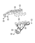 5037398AC - : Exhaust Manifold Gasket, Right &amp; Left for Mopar Image