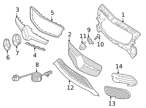 Grille & Components for 2016 Mercedes-Benz CLS400 #0