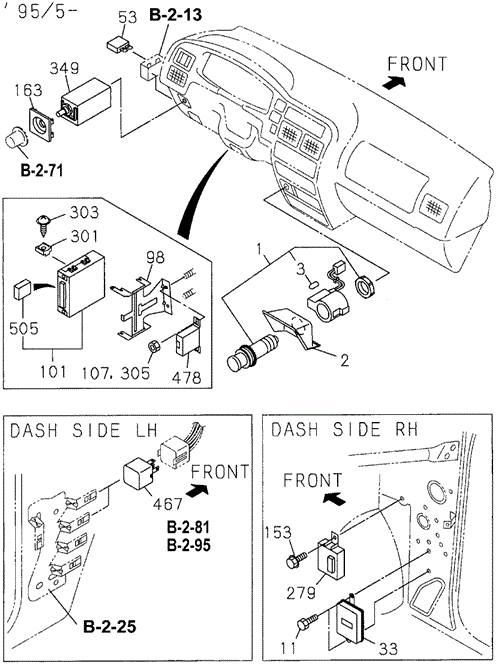 Control Unit (3) for 1997 Honda Passport #0