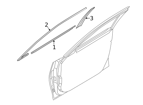 Exterior Trim - Front Door for 2021 Genesis G70 #0