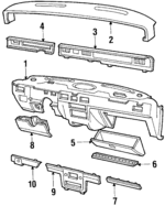 E9AZ5404320A - Body: Instrument Panel for Ford: Country Squire, LTD Crown Victoria Image
