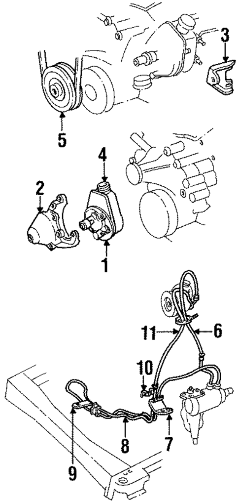 Pump & Hoses for 1991 Isuzu Rodeo #0