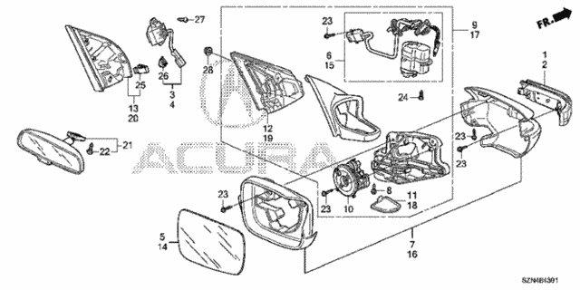 Mirror ('13) for 2013 Acura ZDX #0