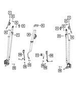 7QZ041DMAA - : Front Seat Belt And Retractor for Mopar Image