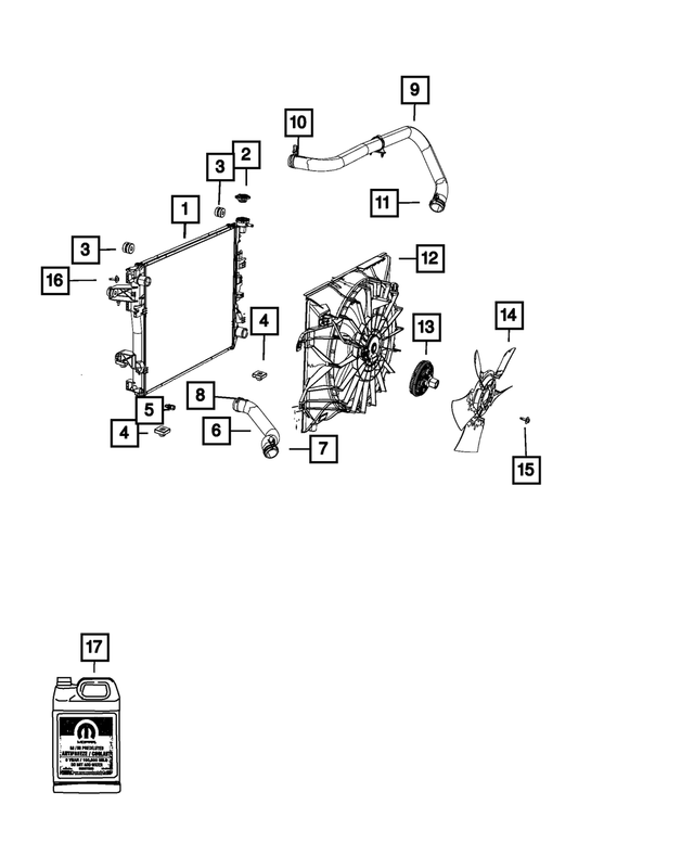 68050199AA - Cooling: Radiator Isolator for Mopar Image