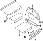 4A9863463E3VJ - : Trunk Lining for Audi Image