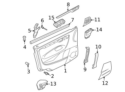 Interior Trim - Front Door for 2007 Volvo XC70 #0