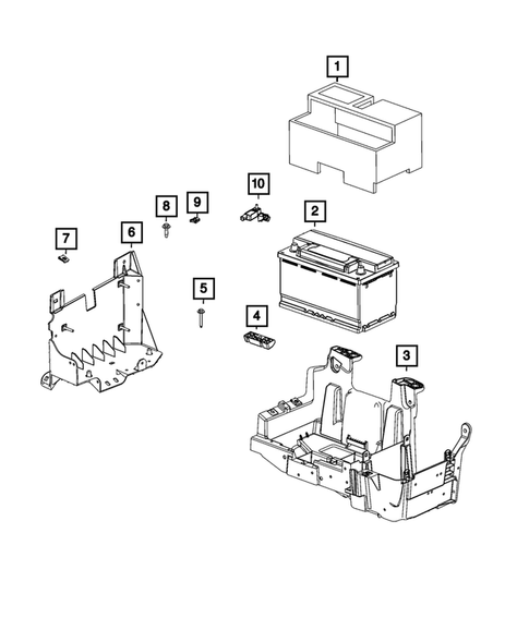 Battery, Battery Tray and Cables for 2023 Ram 3500 #3