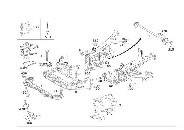 19900300 - Front Axle: Hexagon Head Fit Screw for Mercedes-Benz Image image