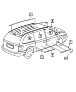 TW01TZZAC - : Sliding Door Molding, Left for Mopar Image