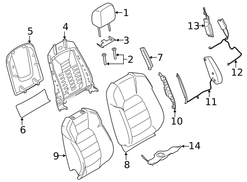 Driver Seat Components for 2025 Porsche Macan #1