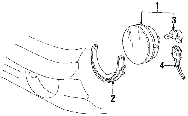 F23Z15200A - Electrical: Fog Lamp for Ford: Tempo | Mercury: Topaz Image