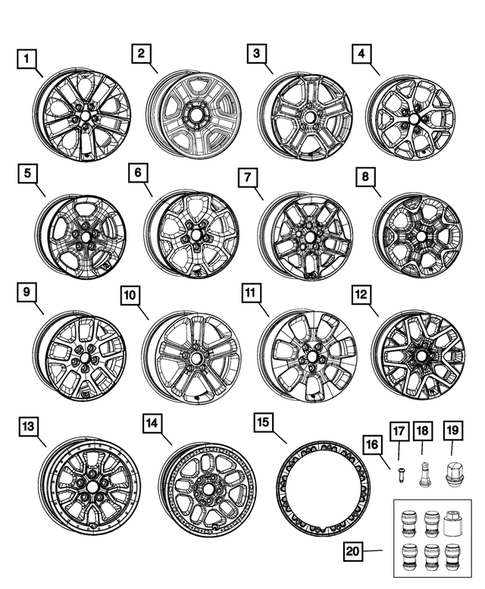 Wheels, Tires and Hardware for 2021 Jeep Wrangler #0