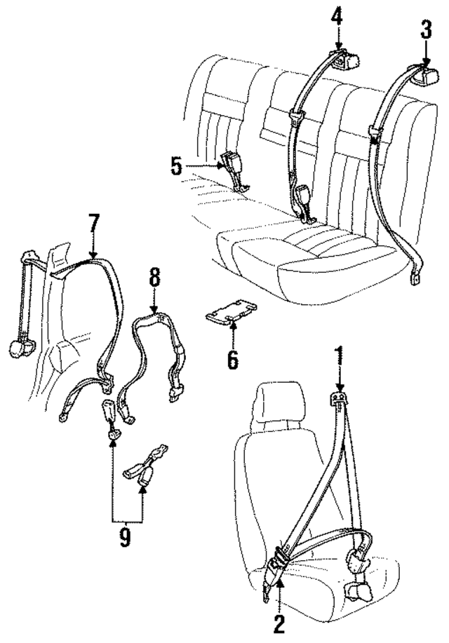 6812847 - : Seat Belt Assembly for Volvo Image