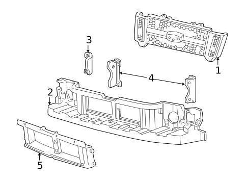 Grille & Components for 2002 Ford Explorer Sport #0