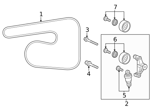 Accessory Drive Belt System Components for 2025 Honda Civic #0
