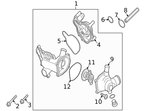 Water Pump & Related Components for 2007 Volkswagen Touareg #0