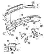 ZA17XWGAA - Frames and Bumpers: Front Bumper Fascia, Upper for Mopar Image