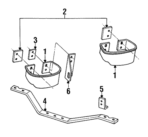 Bumper Assembly - Rear for 1987 Jeep Wrangler #0
