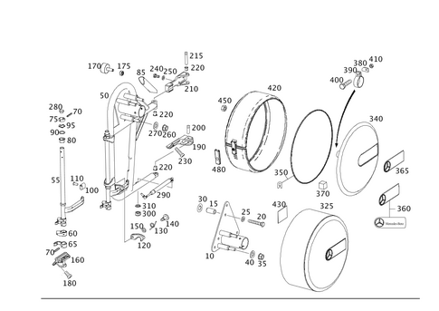 Spare Wheel Carrier for 2018 Mercedes-Benz G63 AMG #0