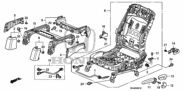 Front Seat Components (L.) (Manual Height) ('08-) for 2010 Honda Odyssey #0
