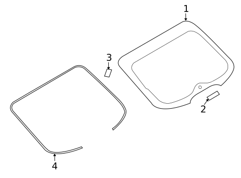 Glass - Lift Gate for 2012 Mitsubishi Lancer #0
