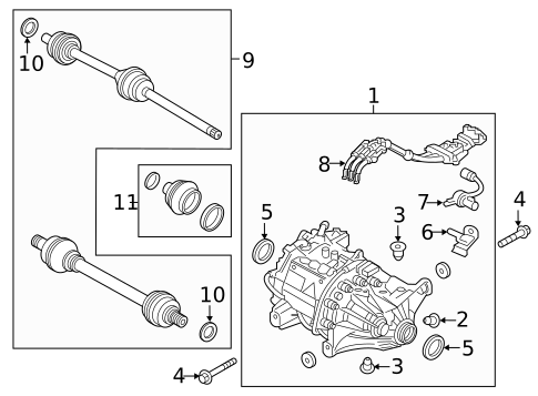 Axle & Differential for 2019 Volvo XC90 #0