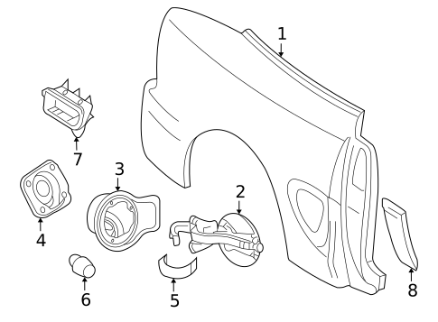 Quarter Panel & Components for 2009 Ford Mustang #1