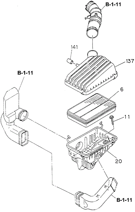 Air Cleaner for 1997 Honda Passport #0
