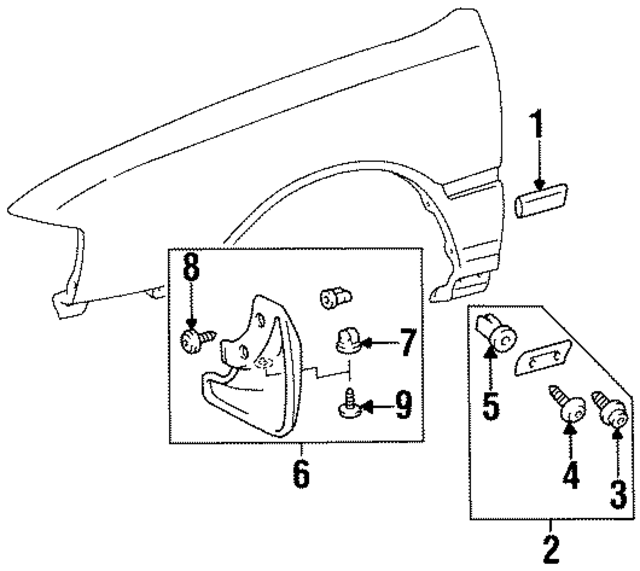 7562307011J0 - : Fender Molding for Toyota Image