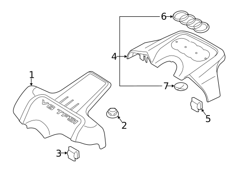Engine Appearance Cover for 2013 Audi A8 Quattro #0
