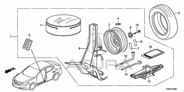 Spare Tire Wheel Kit for 2013 Acura ILX #0