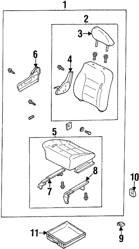 Front Seat Components for 2001 Kia Sportage #0