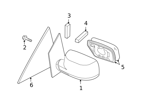 Outside Mirrors for 2009 Nissan Quest #0