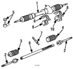 MB347857 - Steering: Gear Assembly for Dodge: Colt Image