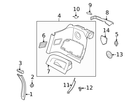 Interior Trim - Quarter Panels for 2006 BMW Z4 #0