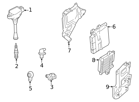 Ignition System for 2025 Mitsubishi Outlander #0