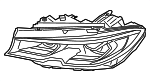 63115A4F762 - Electrical: Headlamp for BMW: 330e, 330e xDrive, 330i, 330i xDrive, M340i, M340i xDrive Image