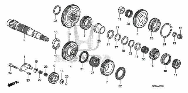 AT Countershaft for 2011 Honda Pilot #0