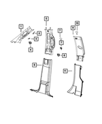 7KF752N6AA - Interior Trim: A Pillar Molding, Left for Ram: 2500, 3500 Image