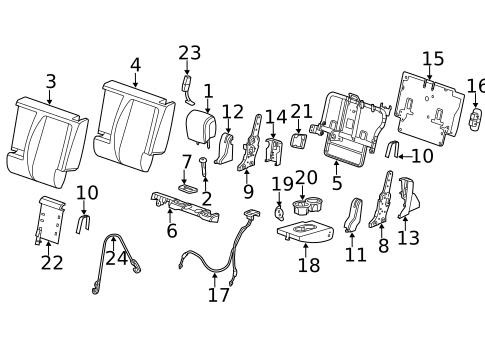 Rear Seat Components for 2015 GMC Terrain #0