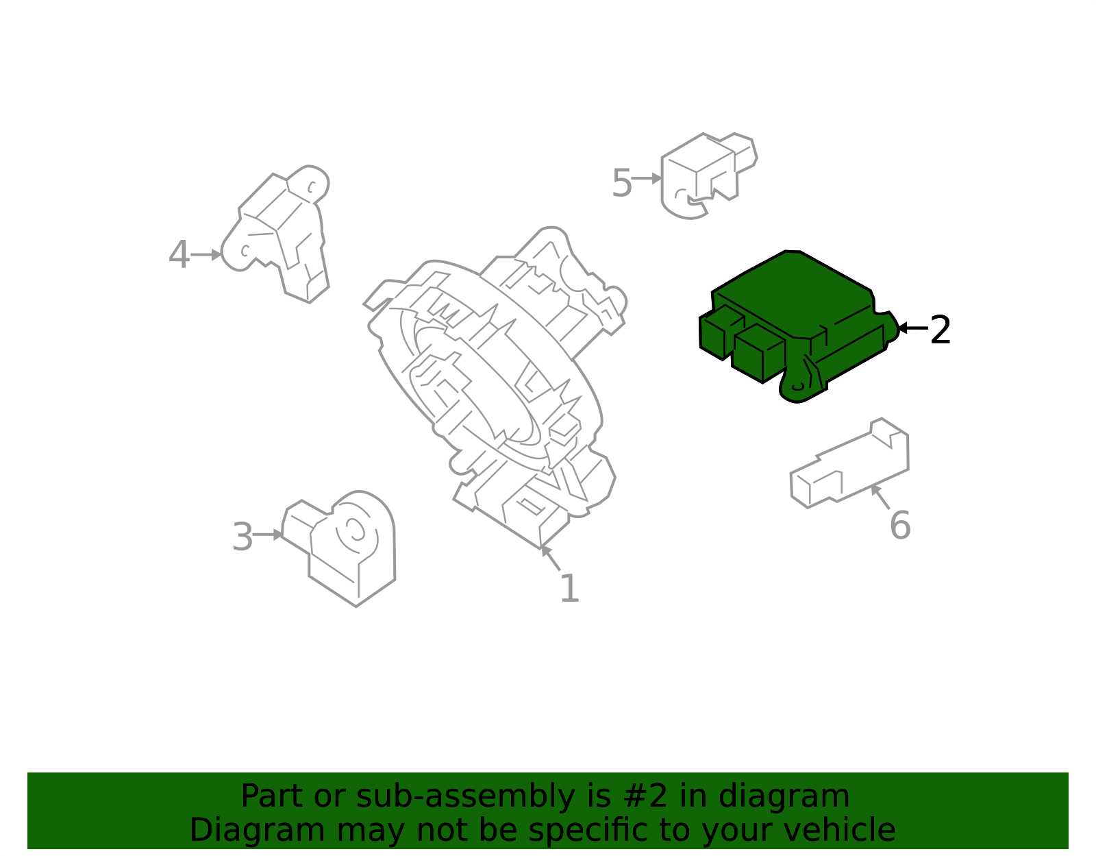 2014-2019 Ford Fiesta Air Bag Control Module D2BZ-14B321-E | OEM Parts ...