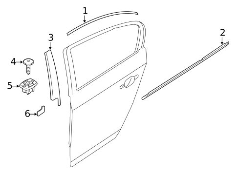 Exterior Trim - Rear Door for 2023 BMW 330i #0