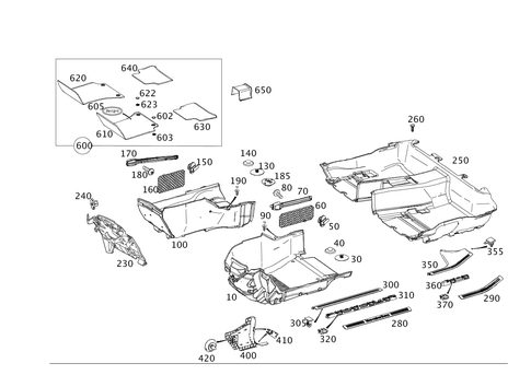 Front Wall Pillar Trim, Lining on Floor and Footrest for 2014 Mercedes-Benz E63 AMG #0
