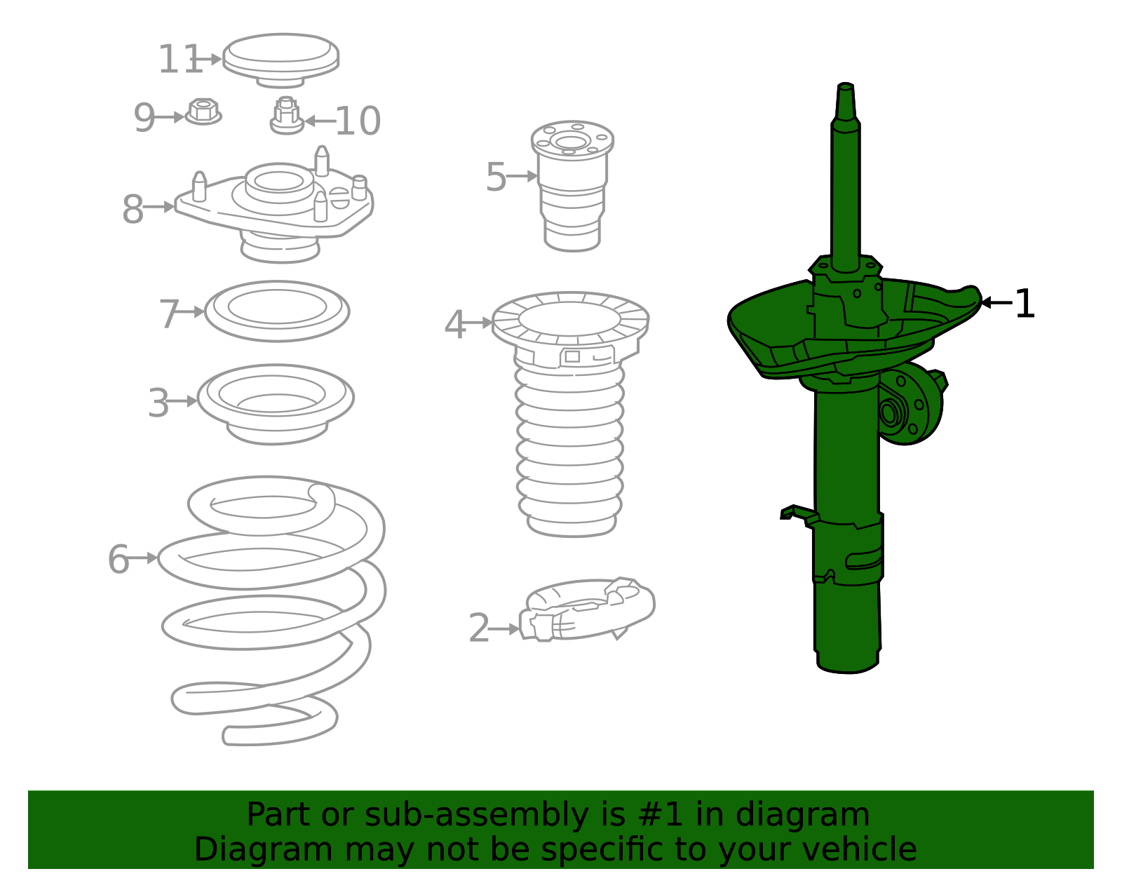 2015-2019 Acura TLX Strut 51611-TZ3-315 | OEM Parts Online