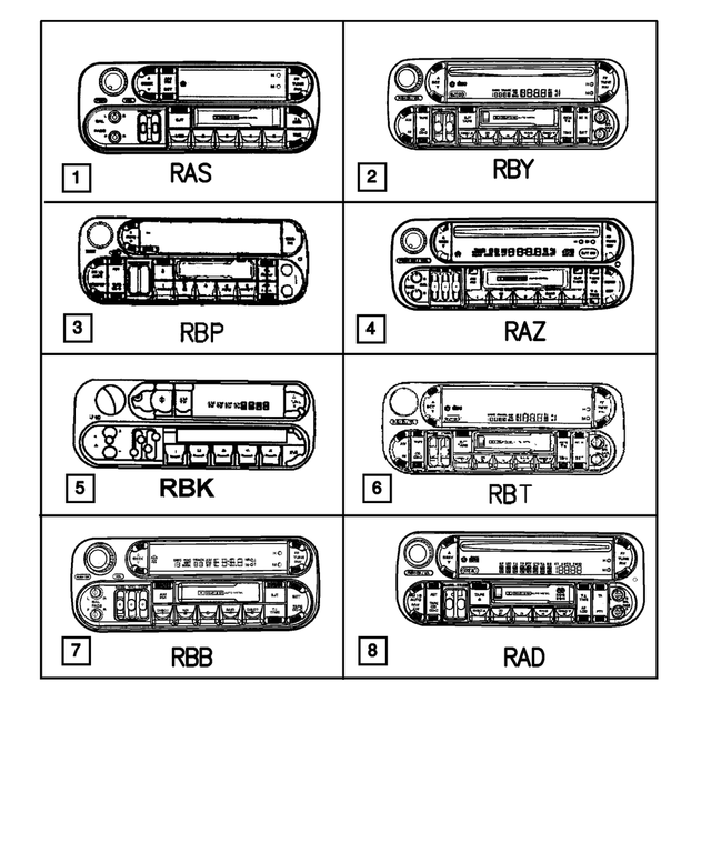 « 56038931AB – Instrument Panel and Radios and Consoles : Am/fm Cassette Radio pour Mopar Image »
