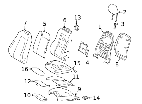 Driver Seat Components for 2025 Mercedes-Benz GLB250 #1