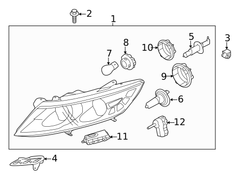 Headlamp Components for 2015 Kia Optima #0